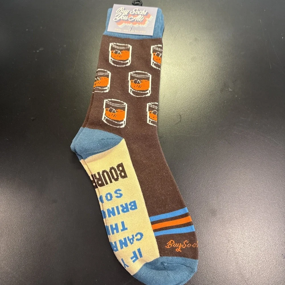 NEW Novelty  Mens Crew Whiskey Socks One Size  Funny Gift Father's Day Gifts‎
